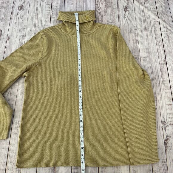 NWT RALPH LAUREN Gold Glitter Knit Long Sleeve Turtle Neck Sweater SIZE 3X - Picture 9 of 14